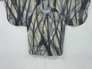 アンティーク　抽象模様手織り節紬和装コート